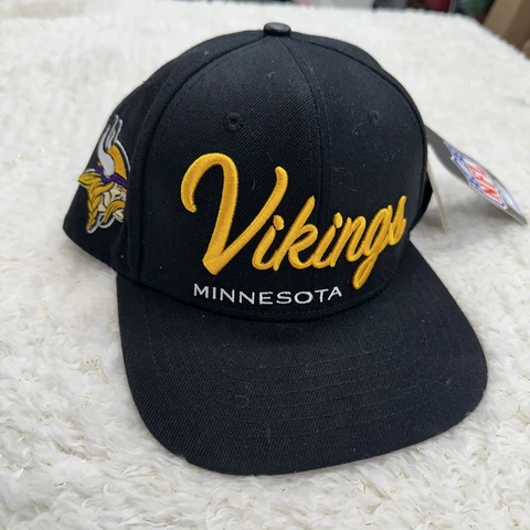Minnesota Vikings Logo Pro Standard Black NFL Snapback New W/ Tags Hat Ball Cap Cover