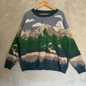 Vintage Mountain and Tree Womens Crewneck Size Large Preowned - Picture 1 of 8