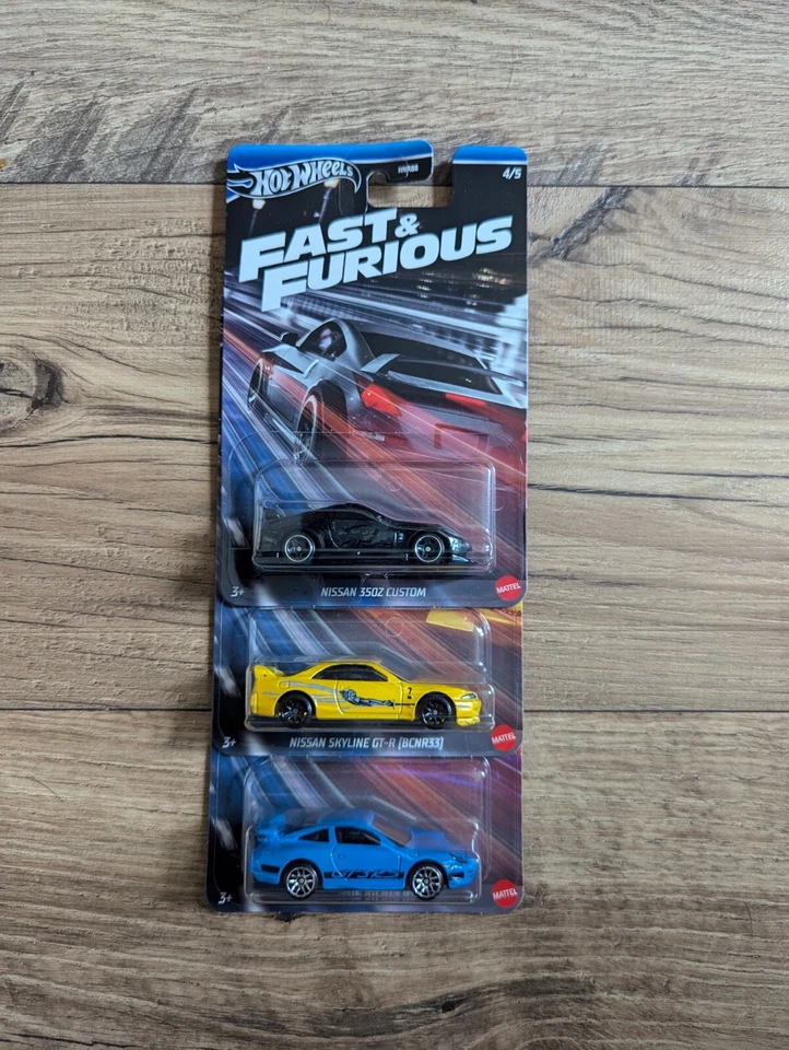 Hot Wheels Fast & Furious Nissan 350Z Custom + R33 + Porsche /  1:64 Mattel - Image 1 of 1