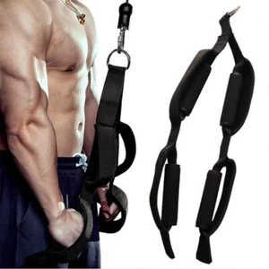 Tricep Pull Down Rope Fitness Tricep Rope Anti-Slip Cable Attachment Handles - Picture 1 of 11