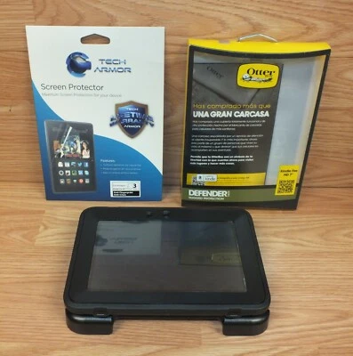 Amazon Kindle Fire 1st Generation 16GB Black 7 Inch Tablet w/ Wi-Fi & Otterbox! - Image 1 of 4