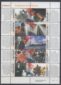 NIEDERLANDE Sc # 1040-j CPL POSTFRISCH BLATT mit 10 DIFF VERSCHIEDENE THEMEN für MILLENNIUM - Bild 1 von 1