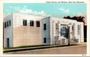 Nuova cartolina d'epoca Ulm Minnesota Public Library & Museum stile Art Deco 26705 - Foto 1 di 2