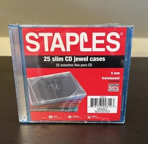 Neu CD/DVD/Blu-Ray Universal 25 Heftklammern 5 mm Slim Jewel Cases verschiedene Farben - Bild 1 von 5