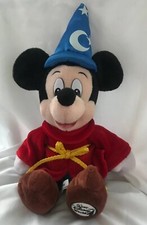 Walt Disney World  14” Sorcer Mickey From Fantasia Mickey Mouse Bean Bag Plush