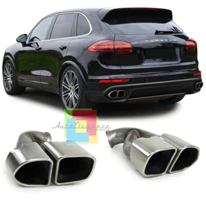 COPPIA TERMINALI DI SCARICO PORSCHE CAYENNE 2014 AL 2017 ACCIAIO - Imagen 1 de 5