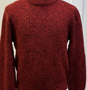 VINTAGE American Eagle Sweater Mens M Red Wool Blend Made in USA - Picture 1 of 8