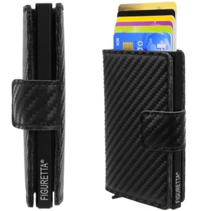 FIGURETTA Tarjetero Funda para Tarjetas de Crédito Cartera Aluminio Monedero Ec - Imagen 1 de 6