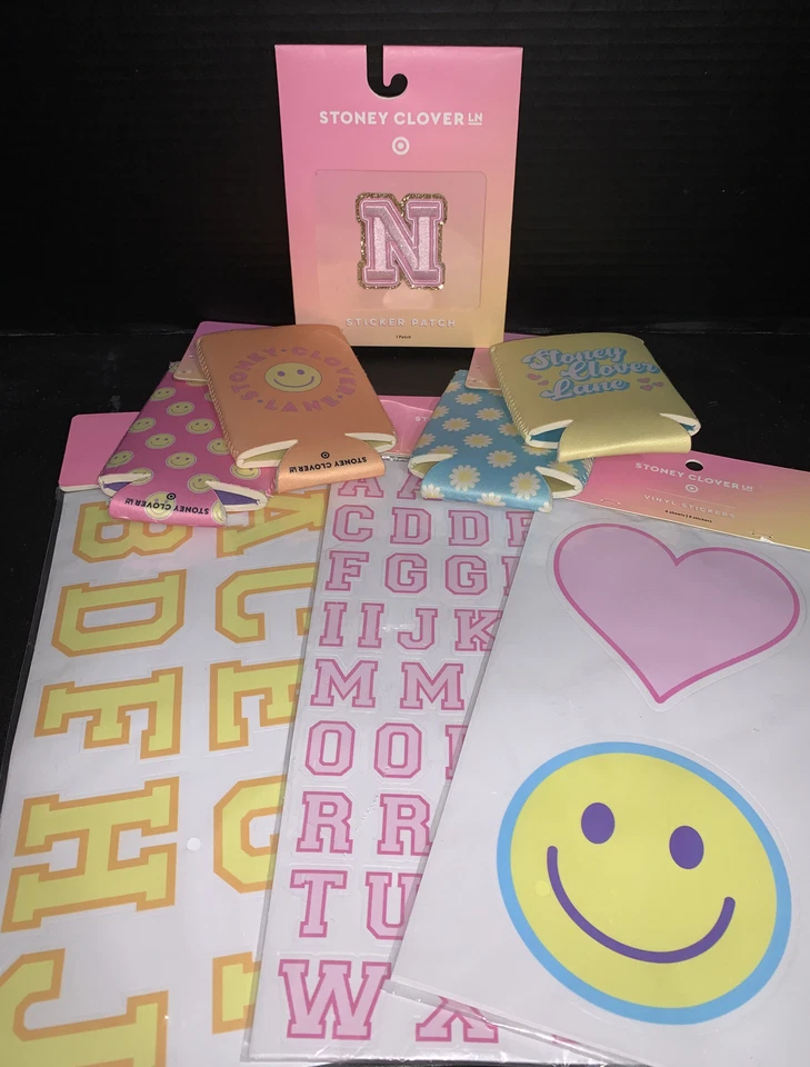 Stoney Clover Lane x Target Vinyl Stickers Letter A Patch Pkgs