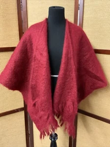 Mohair Pile Cape Super Soft Fringe South Africa Christmas Fashion Holiday Winter - Picture 1 of 5