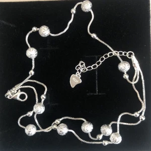 Pulsera de diseño de chuchería de plata con colgante de corazón de plata de ley (S925) - Imagen 1 de 11
