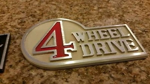 Aluminum Retro Toyota 4 Wheel Drive Badge (Cream) - Picture 1 of 6