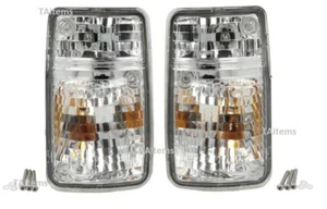 PAIR/SET CRYSTAL FRONT TURN + LIGHT INDICATORS FITS FOR NISSAN PATROL 1987-1994 - Picture 1 of 6