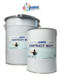 UK PAINT - Contract Matt Emulsion Paint - 10L - Brilliant White  - Picture 1 of 2