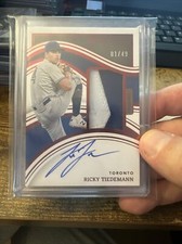 2023 Panini Immaculate Ricky Tiedemann Duel Prospect Patch Auto #1/49 Blue Jays