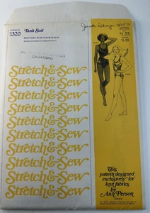 Stretch & Sew Sewing Pattern Ann Person Tank Suit #1320 Size 30-44 Year 1978 - Picture 1 of 4