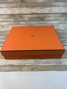 Authentic Orange Hermes Paris Large Empty Gift Box 18” X 15” X 4” - Picture 1 of 11