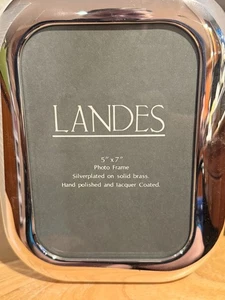 Landes Silberplatte Bilderrahmen 5" x 7" handpoliert lackiert Neu im Karton - Bild 1 von 4