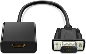 Adattatore VGA a HDMI 1080P@60Hz Convertitore VGA Maschio a HDMI Femmina Con 3,5 - Foto 1 di 12