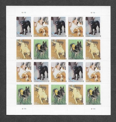 MMK Philately: US Scott #4607a MNH Pane (20) 65c Dogs at Work SCV $26 - Image 1 of 2