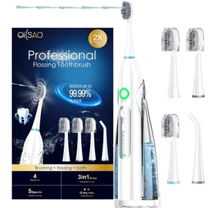 Electric Toothbrush with Water Flosser, 3 Sonic Modes, 5 Flossing Speeds with... - Bild 1 von 8