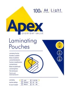 Láminas de plastificar A4 Apex, 100 uds, Protege tus Documentos - Zdjęcie 1 z 1