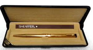 Sheaffer USA Crown Logo Kugelschreiber White Dot 23K Gold Galvanisiert VNTG BLU - Bild 1 von 10
