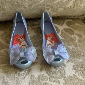 Mini Melissa Ultragirl purple Disney Mermaid US 12 Mary Jane Jelly Shoe NEW - Picture 1 of 6