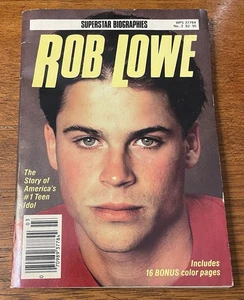 Rare Rob Lowe Biography PB Book Superstar Biographies Vol. 1 No. 3 1985 Vintage  - Picture 1 of 11