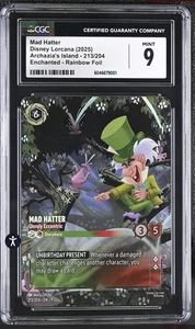 Mad Hatter Enchanted 2025 Disney Lorcana Archazia’s Island 213/204 CGC 9 Mint - Bild 1 von 5