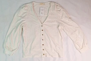 Evereve Nation LTD Bentley Utility weißes Langarm-T-Shirt Damengröße XL neu mit Etikett - Bild 1 von 10