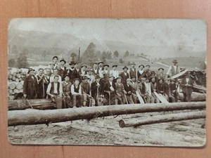 Postkarte AK Foto Bauern Dorf Holz Landwirtschaft ca. 1920 F3 - Bild 1 von 2