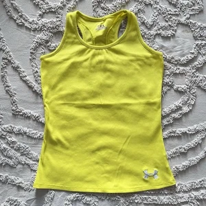 Under Armour Girl’s Yellow Tank Size Medium - Picture 1 of 4