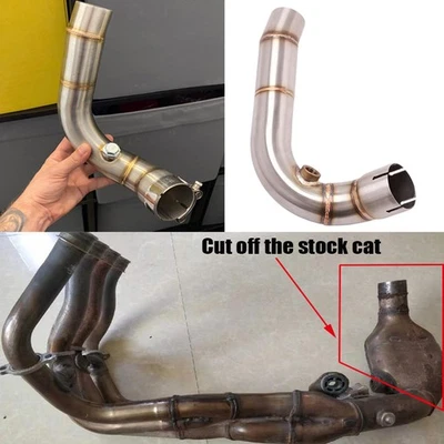 Slip Exhaust Original Mid Link Pipe Connect Tube For Honda CBR600RR 2007-2025 - Image 1 of 4