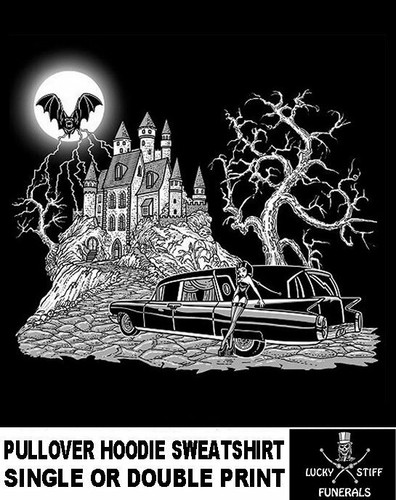 COACH Felpa con cappuccio teschio sexy gotica ragazza pipistrello lunare focolare funerale teschio