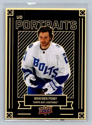 2022-23 Upper Deck Series 1 Brayden Point UD Portraits Tampa Bay Lightning #P-5 - Image 1 of 2