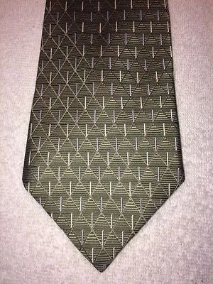  RUFFINI MENS TIE GREEN WITH LIGHT BLUE AND WHITE ACCENTS  4 X 60 NWOT - Image 1 of 4