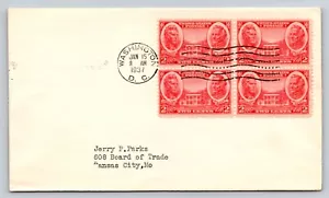 1937 DC FDC U.S. Army Military Generals Andrew Jackson + Winfield Scott #786 - Picture 1 of 2