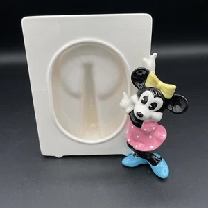 Disney Minnie Mouse Porcelain Picture Frame - Made In Japan - Picture 1 of 7