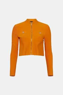 KAREN MILLEN CROP BANDAGE KNIT JACKET RRP £150 - Image 1 of 2