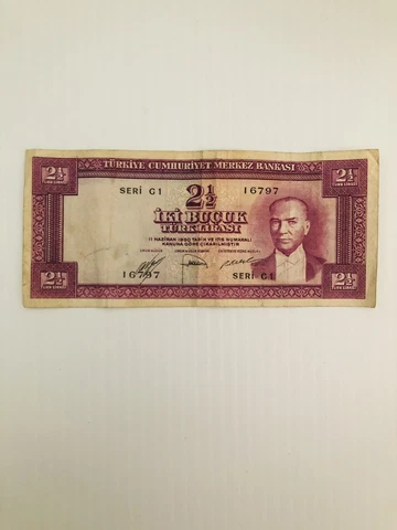 Turkey 2 1/2 Lira ND 1930 (1952) P-150 Cover