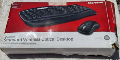 Microsoft Wireless Optical Desktop Keyboard & Wired Mouse PC/Mac/PS2 USB Port - Image 1 of 4