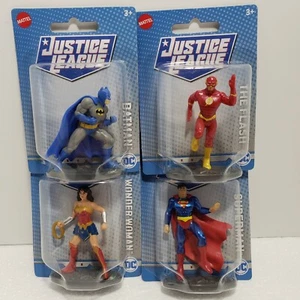 Justice League Batman Flash Superman Cake Topper Figurines Lot Wonder Woman - Picture 1 of 5