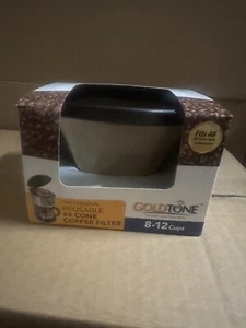 GoldTone Reusable #4 Cone Coffee Filter for KRUPS Makers Replacement F05342 - Picture 1 of 2