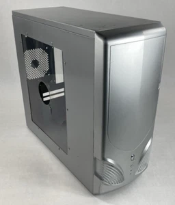Logisys Area 51 CS51WSL Silver Mid ATX Computer PC Case No Power Supply - Photo 1/19