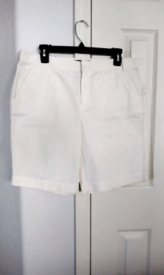 American Living Mujer Tweel Bermudas Shorts 100% Algodón 4 Bolsillos Blanco 10 Nuevo Foto 1 de 4