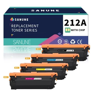 Pack de 4 cartouches de toner SANUNE 212A pour jet laser couleur HP - Photo 1/7