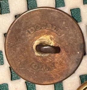 7/8th of inch Antique Pre Civil War Colonial DOUBLE GILT BUTTON original patina - Picture 1 of 3