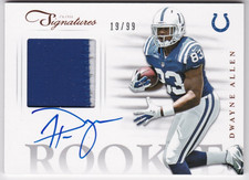 2012 Prime Signatures RC Prime Materials Signatures Dwayne Allen Auto Jersey /99