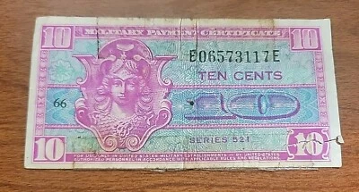 FREE SHIPPING  ! 10 CENT “MILITARY PAYMENT" (SERIES 521)  PetetheGreek.  - Image 1 of 4